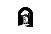 Waterfall Arch Landscape SVG Bundle, an Illustration by jahid234 (Thumbnail 12 of 31)