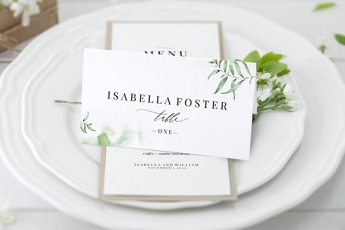 Wedding Place Card, Aurora, an Invitation Template by Alice Bluefox (Photo 2 of 8)