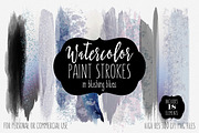 Blushing Blues Watercolor Strokes, a Texture Illustration by ClipartBrat Graphics (Thumbnail 1 of 2)