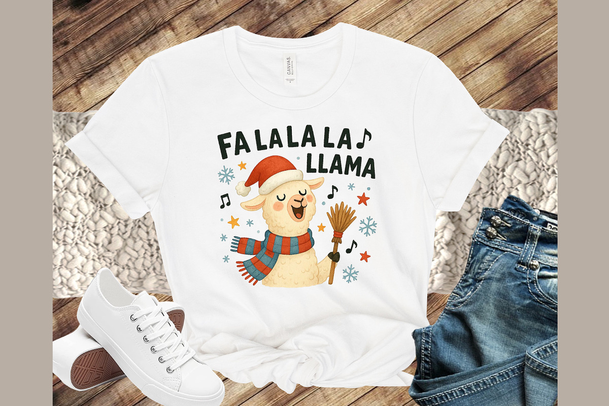 Fa La La La LLama Christmas PNG, an Illustration by Sublimation Artist (Photo 6 of 9)
