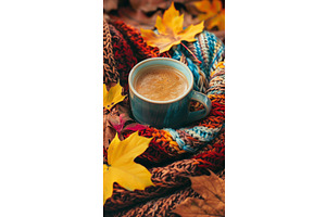 Cozy Autumn Vibes With Steaming Cup