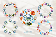 Marine Watercolor Clipart, an Animal Illustration by YarovaArt (Thumbnail 17 of 19)