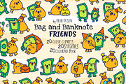 Bag Money Banknote Friends Character, a Finance Illustration by Palau (Thumbnail 1 of 12)