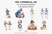 Cute Skeleton Skull Halloween Creepy, a Seasonal Illustration by Rabbit Heart (Thumbnail 6 of 10)