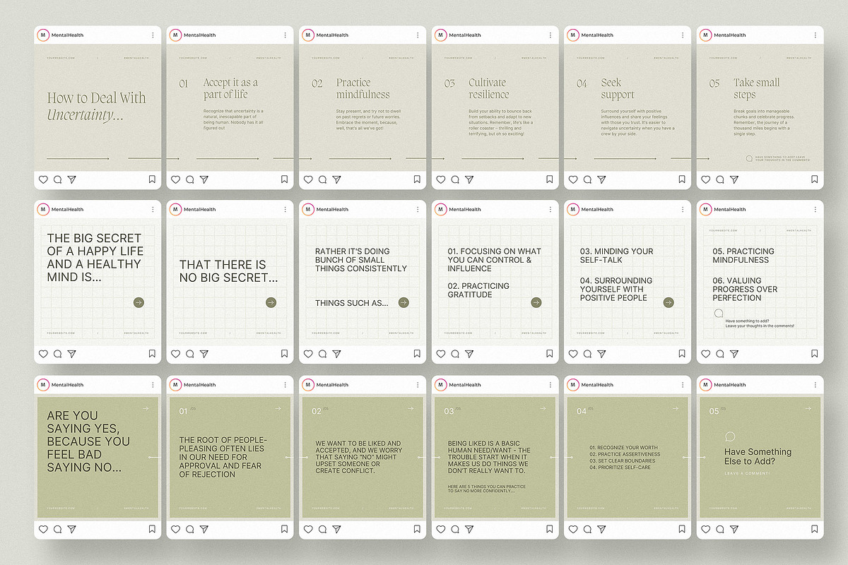 Mental Health Insta Carousels, a Social Media Template by AndrewPixel (Photo 13 of 15)