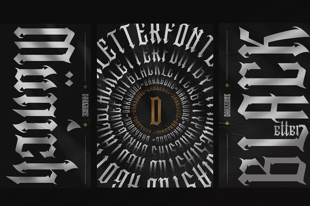 Darkgone Blackletter, a Blackletter Font by Typia Nesia (Photo 5 of 10)