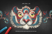 Midnight Chalk Illustrator Brushes, a Brush Add-On by brushapes.com (Thumbnail 2 of 7)