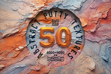 50 ABSTRACT PUTTY TEXTURES