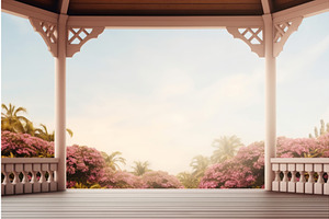 Serene Gazebo Background. Generate