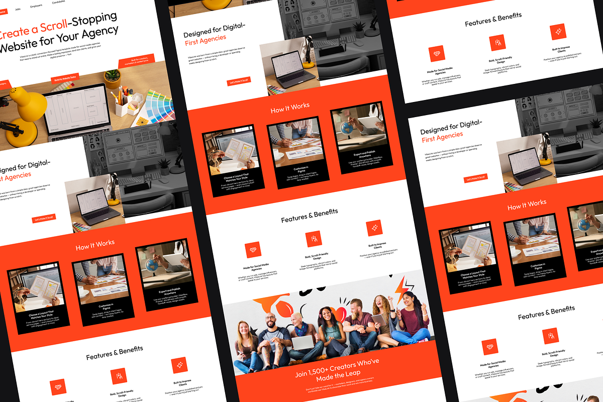 Figma Creative Agency Landing Page, a Landing Page Template by Musara (Photo 2 of 6)