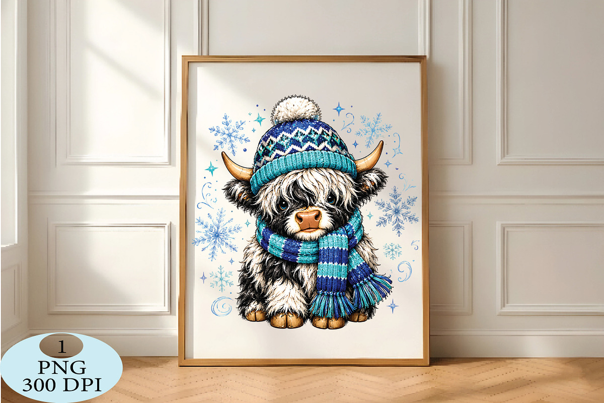 Cute Christmas Cow Png, a Seasonal Illustration by Daily.Designs (Photo 5 of 5)