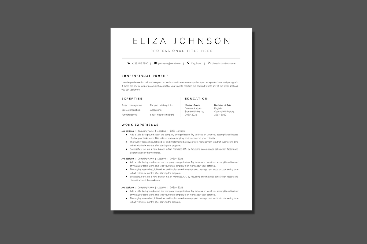 30+ Resume Bundle for Google Docs, a Resume Template by DesignStudioTeti (Photo 10 of 10)