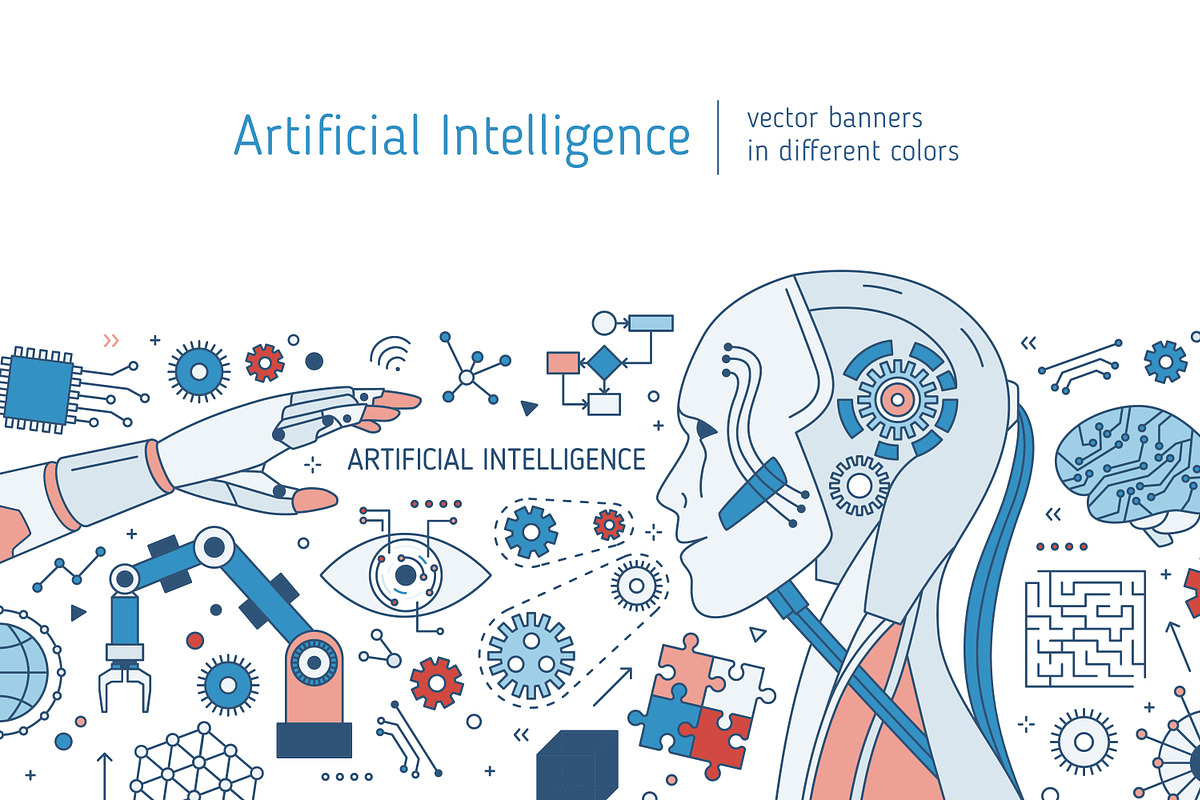 Artificial intelligence banners, a Technology Illustration by Good Studio (Photo 1 of 8)