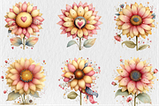 Whimsical 4th Of July Sunflowers PNG, a Seasonal Illustration by Rose Art (Thumbnail 4 of 6)