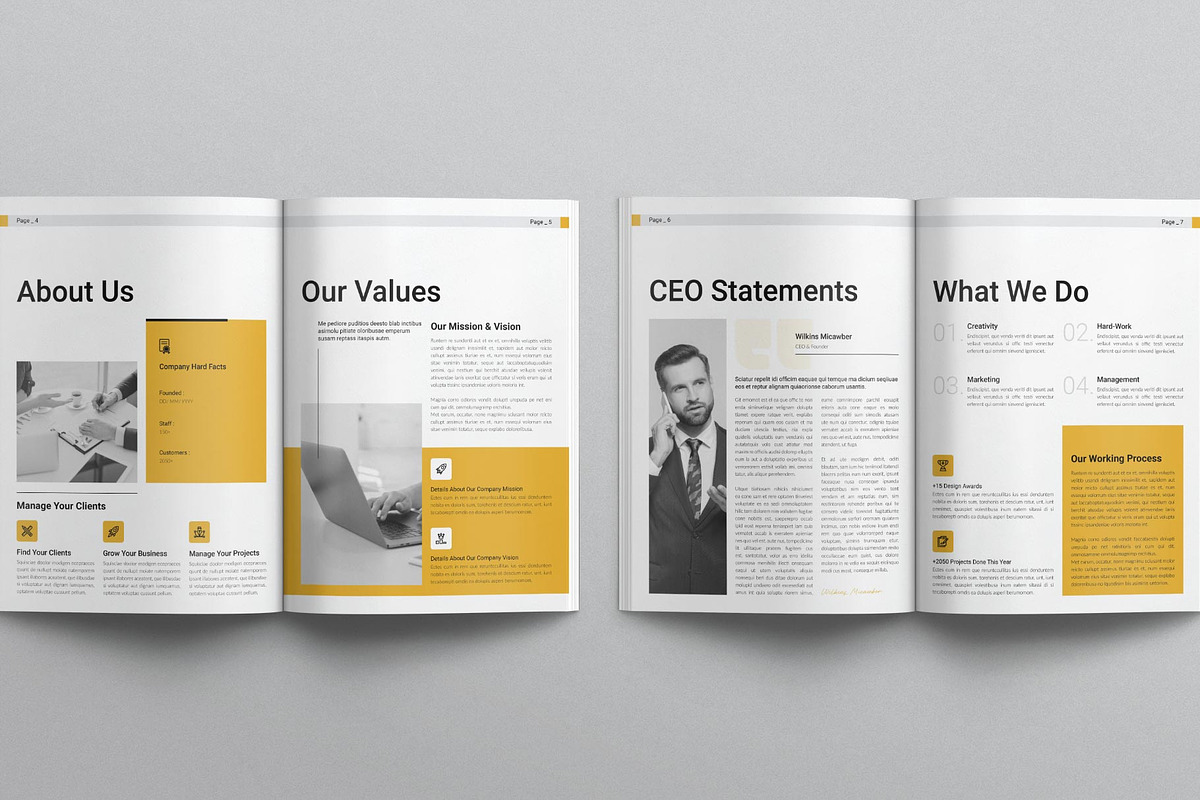 Creative Project Proposal Templates, a Brochure Template by E-Type (Photo 3 of 7)