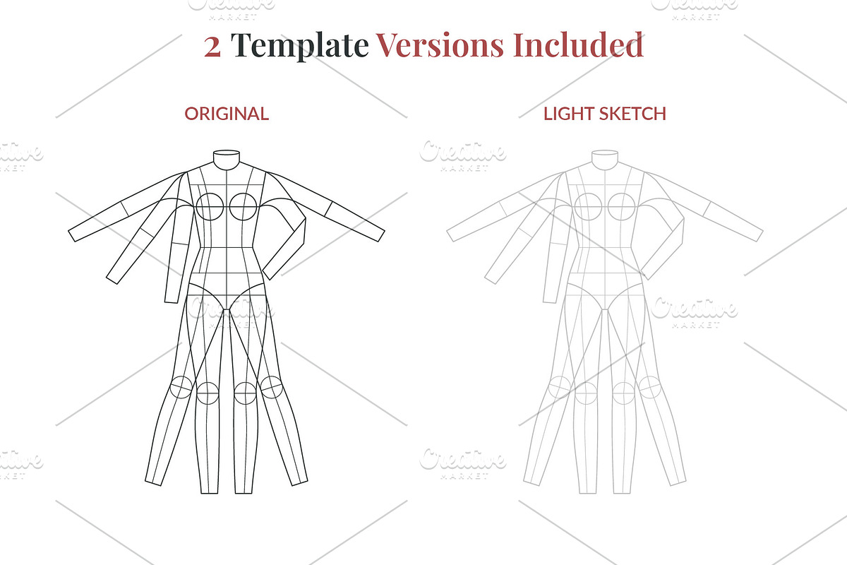 Female Fashion Flats Templates, a Person Illustration by Shorena Fashion Draws (Photo 6 of 8)