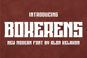 Bokerens, a Serif Font by alon kelakon