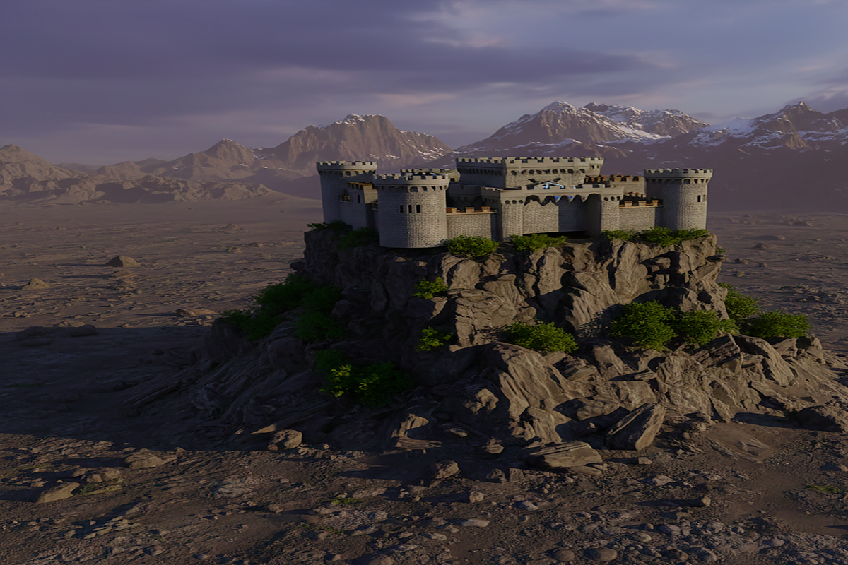 Medieval Stone Fortress Castle, an Architecture 3D Model by Temer (Photo 1 of 5)
