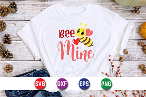 Bee Mine Happy Valentine's Day SVG