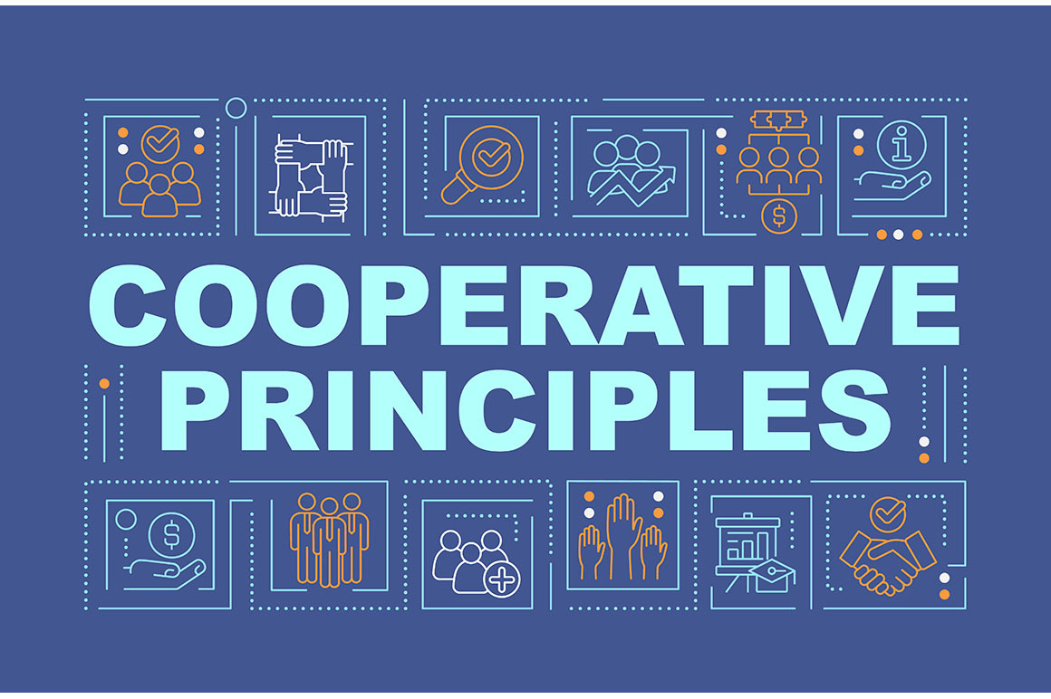 Cooperative work principles banner, an Outline Icon by bsd studio ...