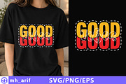 Good Vibes T-Shirt Design SVG, a Seasonal Illustration by mh_arif (Thumbnail 1 of 3)