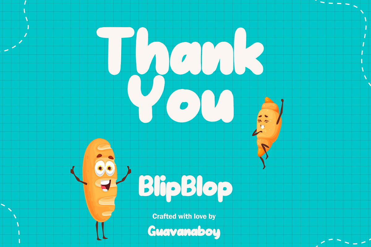 BlipBlop Instagram Fun Display Font, a Script Font by Guavanaboy (Photo 7 of 7)