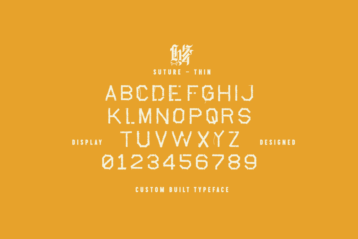 Suture, a Font by Hydro74 (Photo 3 of 5)