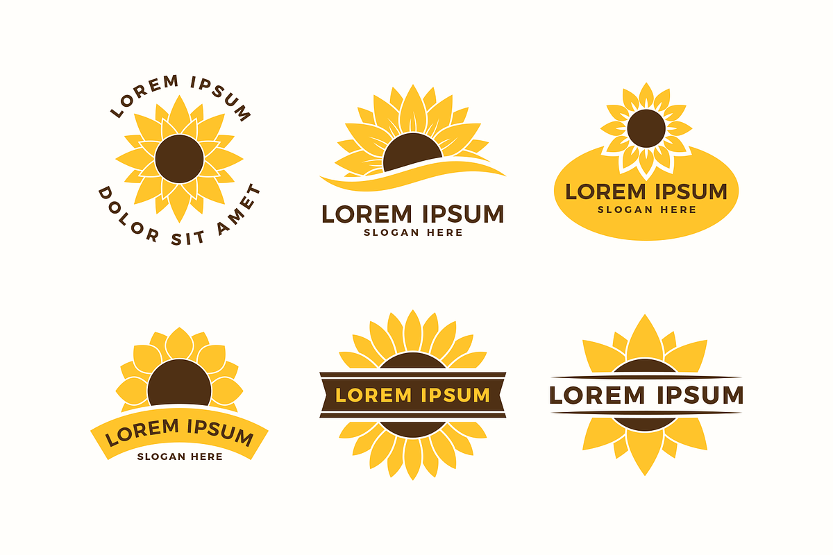 Sunflower Logo Templates & Cliparts, an Object Graphic by P.F. Creative Lab (Photo 3 of 7)