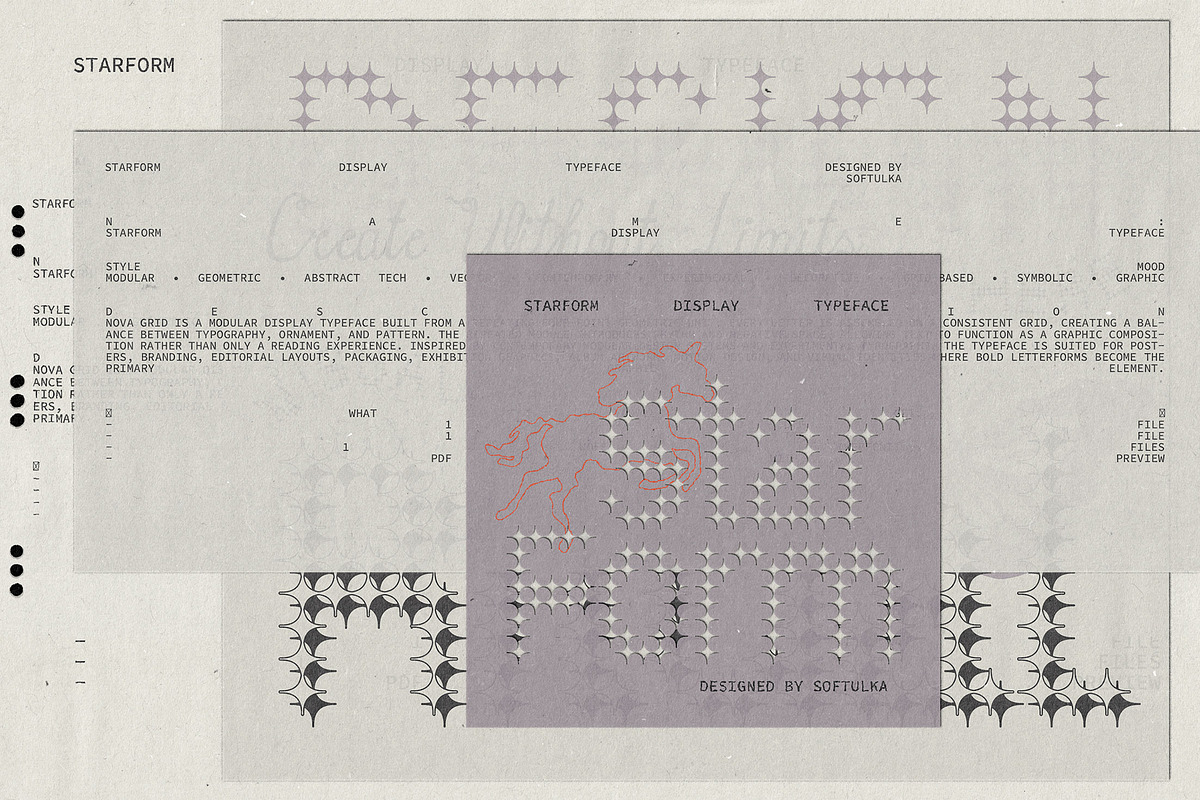 StarForm Display Typeface, a Symbol Font by softulka (Photo 7 of 8)