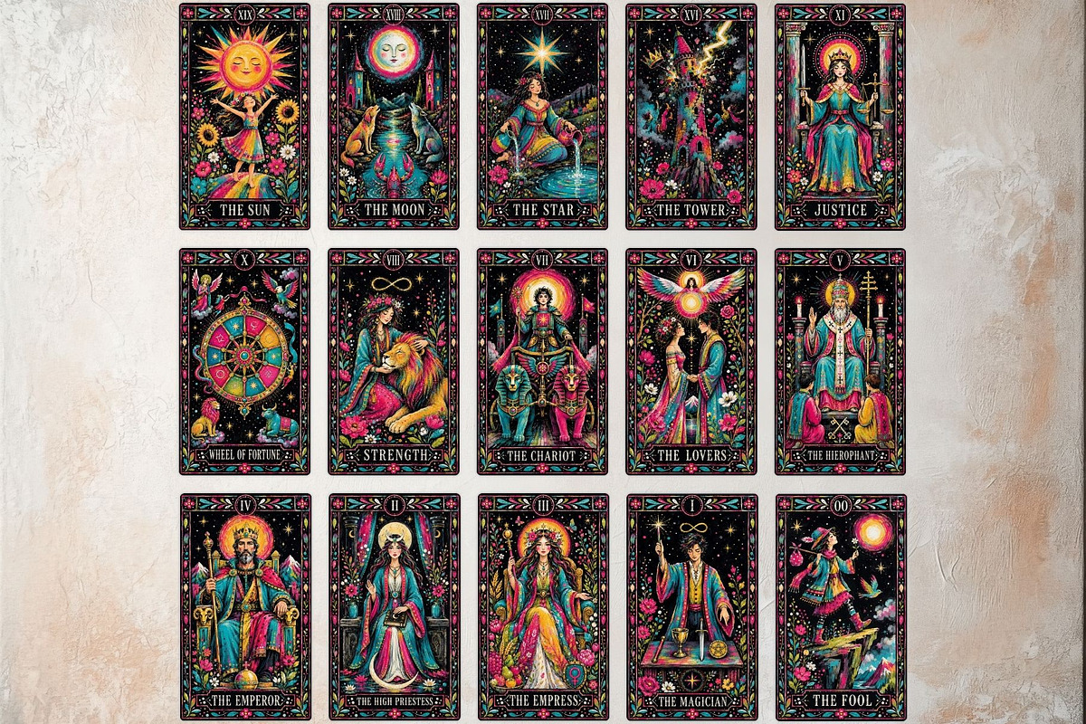 The Painted Bloom Tarot Major Arcana, a Decorative Illustration by ThatsDesignArt (Photo 4 of 11)