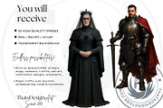Royal court characters clipart Set, a Person Illustration by ThatsDesignArt (Thumbnail 2 of 10)