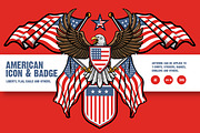 AMERICAN ICON & SYMBOLS bundel, an Object Illustration by grindstudio (Thumbnail 1 of 7)