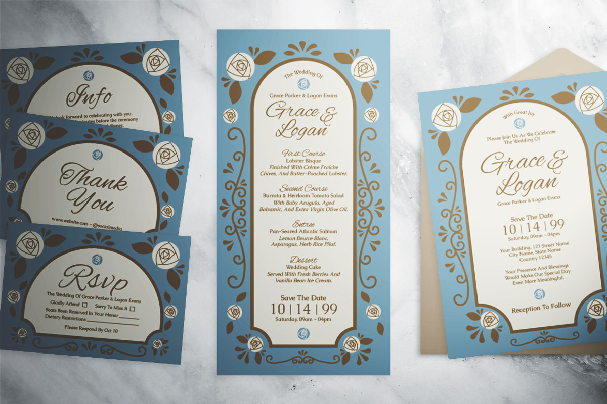 Vintage Wedding Invitation Suite, an Invitation Template by The Good Store (Photo 4 of 4)