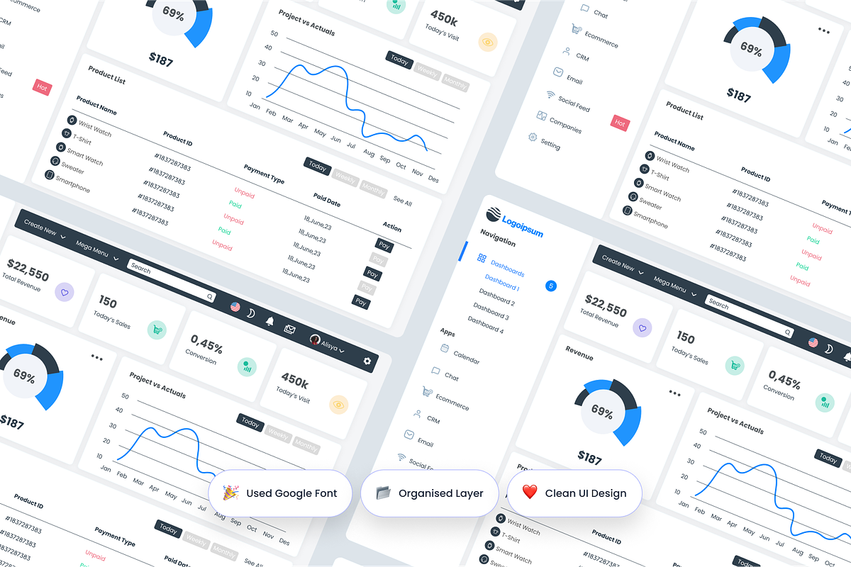 Totaliy - Finance - Admin Dashboard, an UI Kit Template by Annora Studio (Photo 3 of 6)