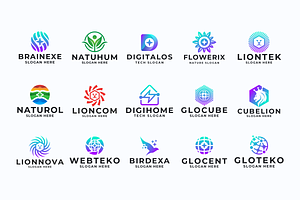 15 Corporate Tech Vector Logos, a Branding & Logo Template by Design_Planet
