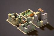 Low poly pack of 4 blocks, an Architecture 3D Model by Gabi Quintana / Plash.tv (Thumbnail 1 of 5)