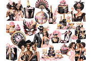 Happy New Year Clipart | Carnival, a Person Illustration by GlamArtZhanna (Thumbnail 3 of 5)