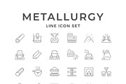 Set line icons of metallurgy, an Outline Icon by motorama (Thumbnail 1 of 2)