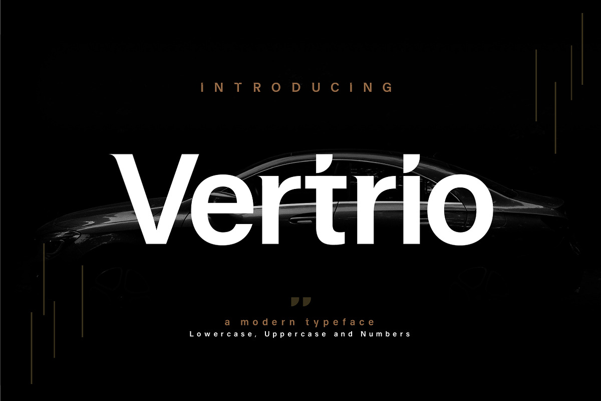 Vertrio, a Font by geengraphy (Photo 1 of 3)