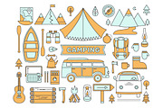 Camping illustrations and elements, an Illustration by Dasha Efremova (Thumbnail 10 of 10)