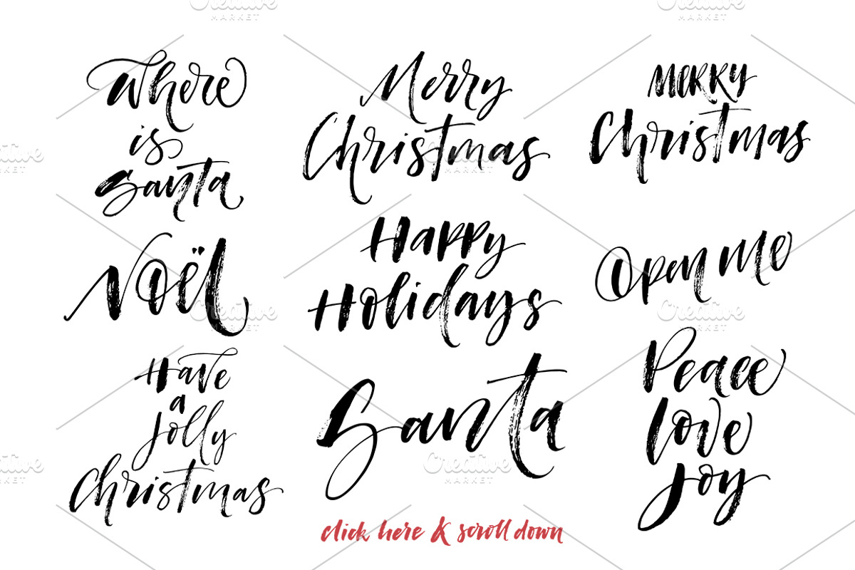 Big bundle of Christmas phrases., an Illustration by Asya Mix (Photo 4 of 8)