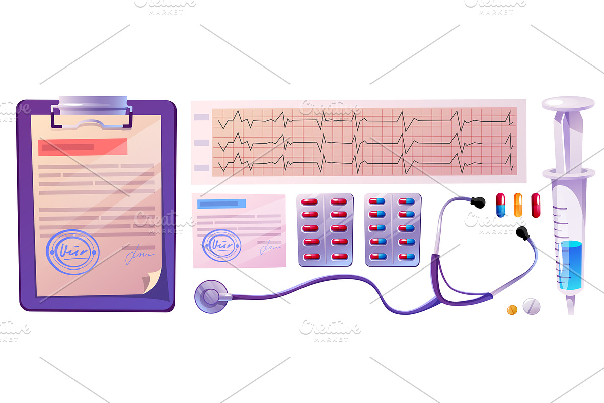 Doctor equipment and working, an Object Illustration by art PVP - market