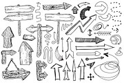 100 arrow set hand drawn, an Object Graphic by iriskana (Thumbnail 2 of 4)