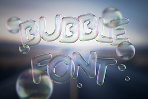 Bubble Text 3D Letters Set