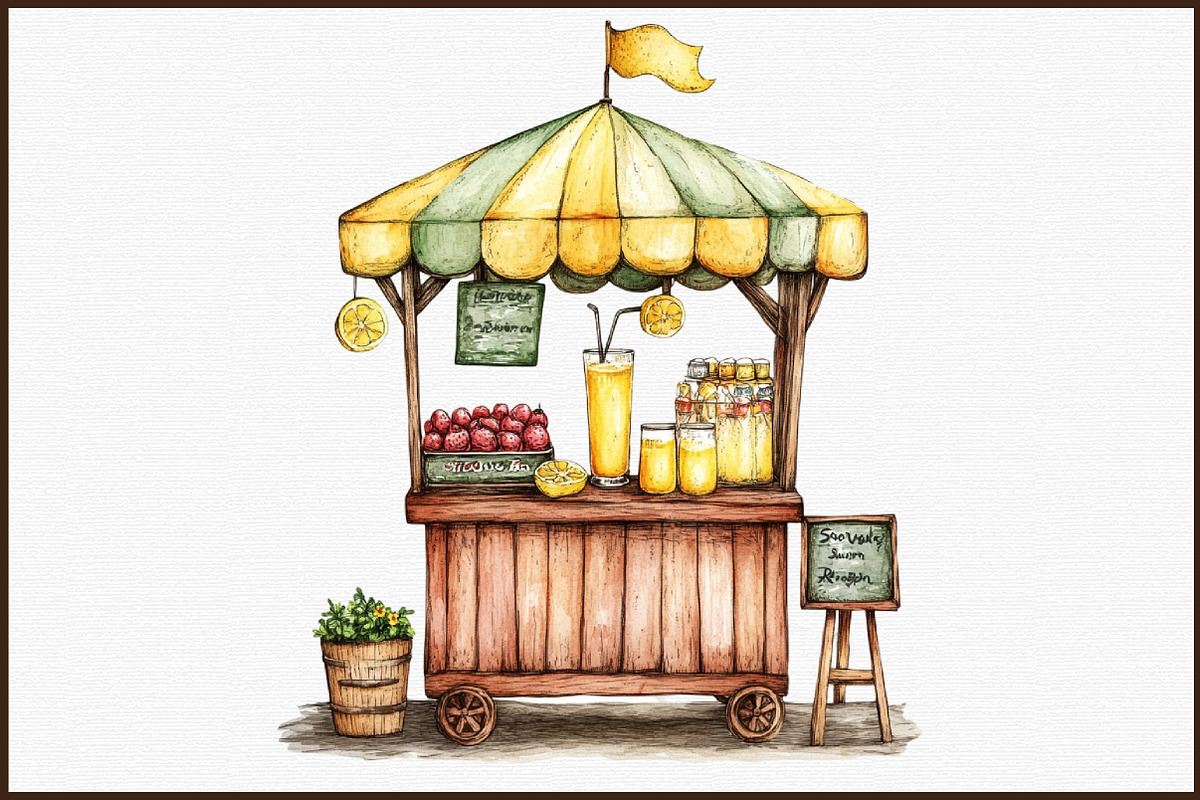 Vintage Summer Tropical Clipart, an Illustration by Sublimation Artist (Photo 3 of 6)