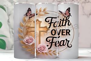 3D Puffy Christian Cross Tumbler, an Arts & Entertainment Photo by LamanAzalea