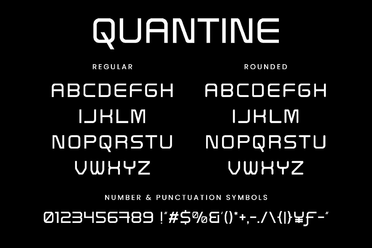 Quantine - Futuristic Font, a Script Font by AQR Studio (Photo 7 of 8)