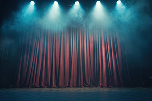 Stage set for a performance with vel, a Photo by Iftikhar Alam