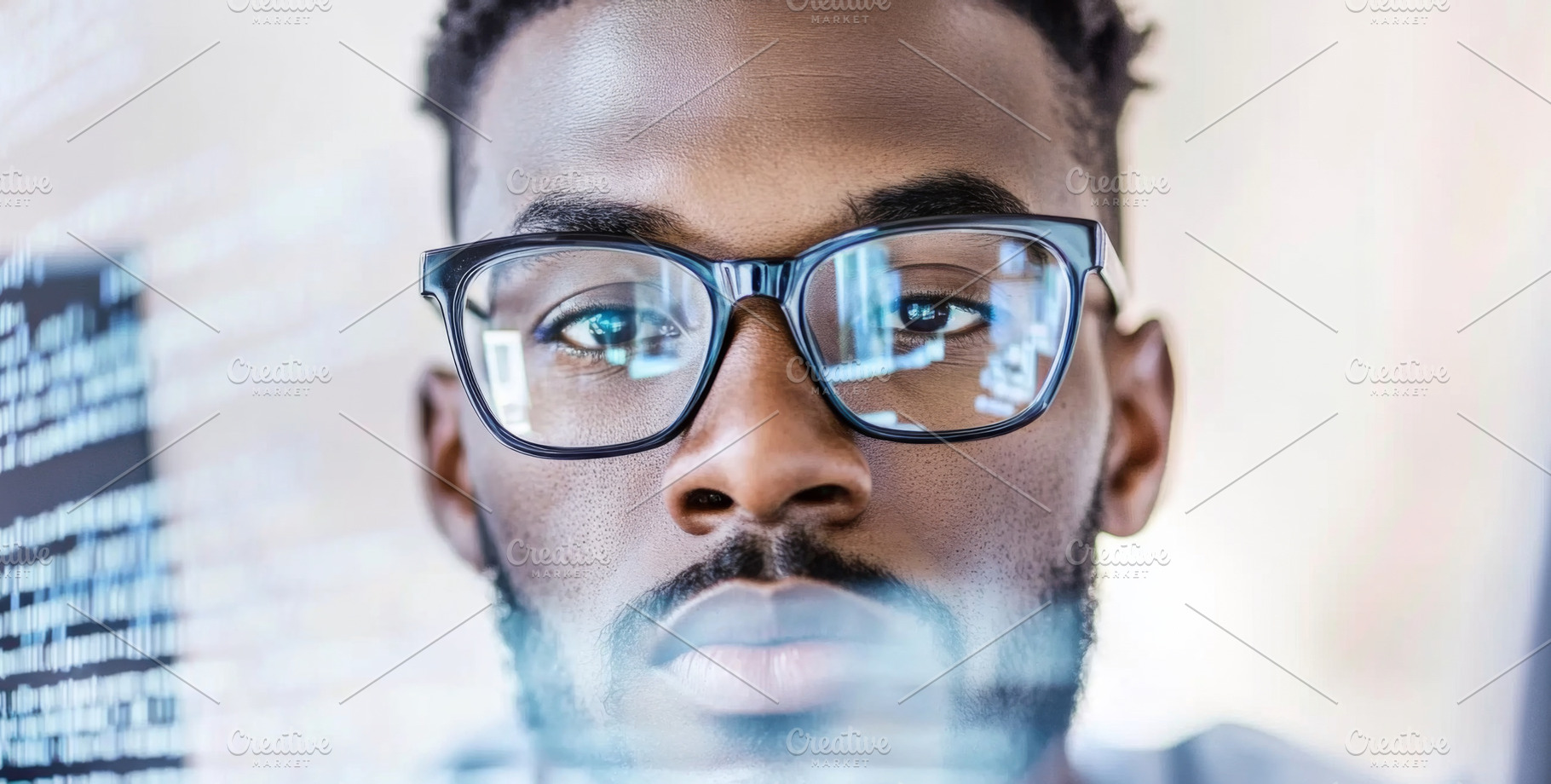 Black male software developer focuse, a Photo by Dvoevnore photos