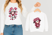 Funny Valentine Sheep Clipart, an Illustration by designcity5 (Thumbnail 5 of 5)